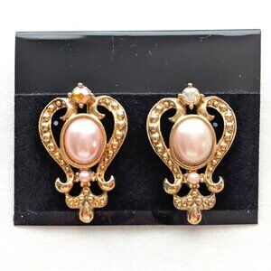 Ornate Stud Earrings Art Nouveau Victorian Revival Art Deco Style Jewelry Gift
